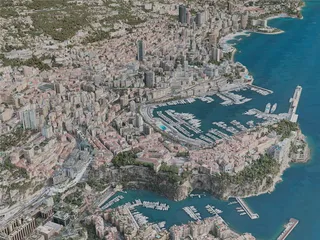 Monaco City, Monaco (2020) 3D Model preview