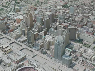 Cincinnati City, OH, USA (2020) 3D Model preview