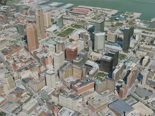 Cleveland City, OH, USA (2020) 3D Model preview