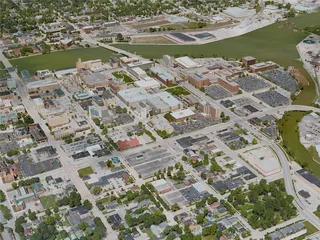 Green Bay City, USA (2020) 3D Model preview