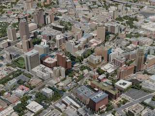 San Antonio City, USA (2020) 3D Model preview