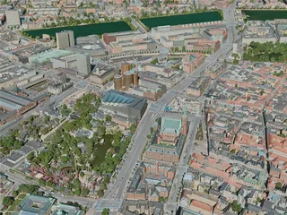 Copenhagen City, Denmark (2020) 3D Model preview