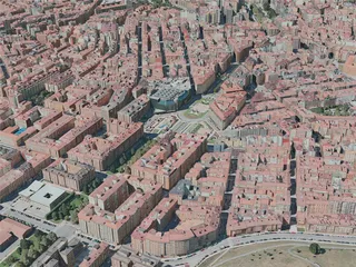 Gijon City, Spain (2020) 3D Model preview