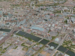 Glasgow City, UK (2020) 3D Model preview