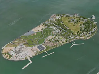 New York City, Governors Island, USA (2020) 3D Model preview