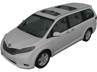 Toyota Sienna (2012) 3D Model preview