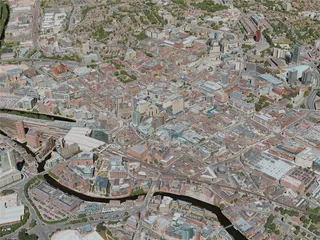 Leeds City, UK (2020) 3D Model preview