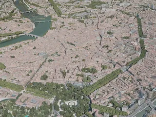 Toulouse City, France (2020) 3D Model preview