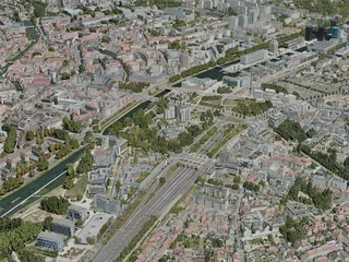Strasbourg City, France (2020) 3D Model preview