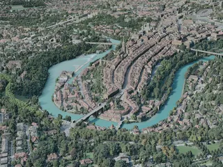 Bern City, Switzerland (2020) 3D Model preview