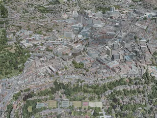 Nottingham City, UK (2020) 3D Model preview