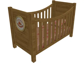 Baby Bed 3D Model preview