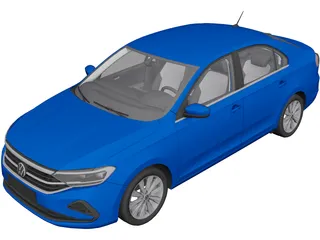 Volkswagen Polo (2020) 3D Model preview