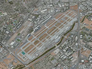 San Jose Airport, CA, USA (2020) 3D Model preview