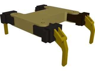 Quadrapod Walking Robot Quad 2 3D Model preview