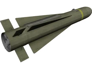 AGM-65K Maverick Missile 3D Model preview