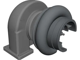 Turbo Compressor 3D Model preview