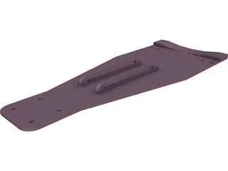 Double Bass Pedal Plate 3D Model preview