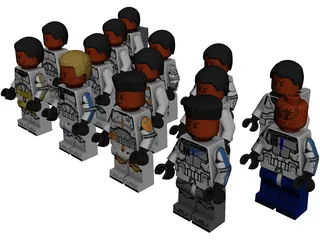 Lego Clone Troopers Mini Figures (2020) 3D Model preview