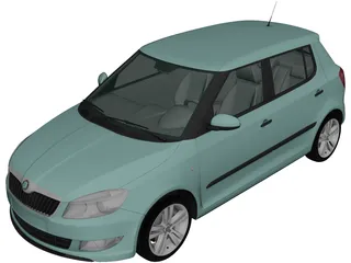 Skoda Fabia (2011) 3D Model preview