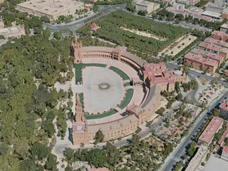 Seville City, Spain (2020) 3D Model preview