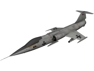 Lockheed F-104G Starfighter 3D Model preview