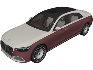 Mercedes-Maybach S 680 (2021) 3D Model preview