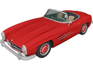 Mercedes-Benz 300SL (1957) 3D Model preview