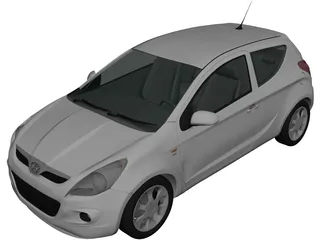 Hyundai i20 (2010) 3D Model preview