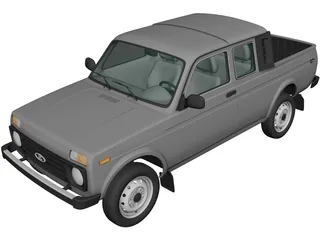 Lada Niva 4x4 2329 Pickup 3D Model preview