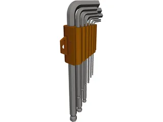 Allen Key Set 3D Model preview