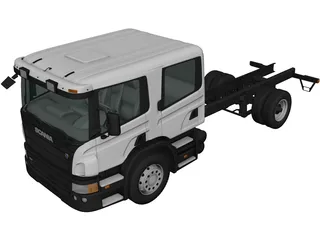 Scania CrewCab CP28 Chassis Truck (2011) 3D Model preview