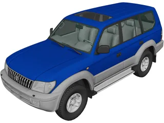 Toyota Land Cruiser Prado (1999) 3D Model preview