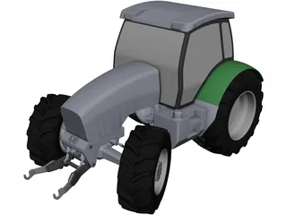 Deutz Tractor 3D Model preview