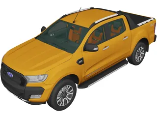Ford Ranger DoubleCab (2016) 3D Model preview