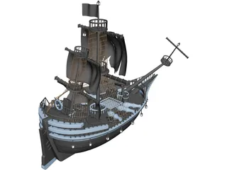 Pirates Galeon 3D Model preview