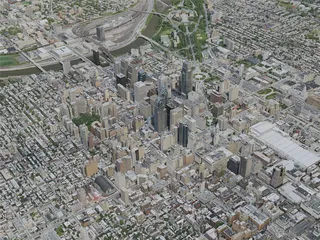 Philadelphia City, 7x7km, USA (2020) 3D Model preview
