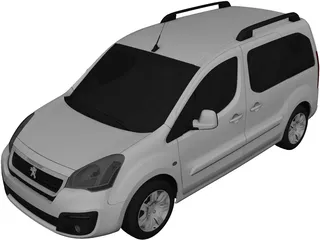 Peugeot Partner Tepee (2018) 3D Model preview
