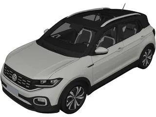 Volkswagen T-Cross Highline (2020) 3D Model preview