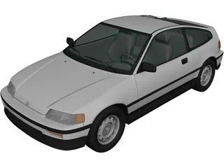 Honda CRX (1988) 3D Model preview