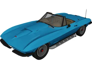 Chevrolet Corvette (1967) 3D Model preview