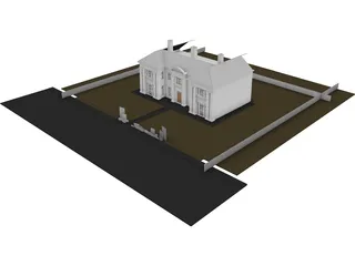 English Villa 3D Model preview