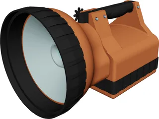 Rechargeable Torch 3D Model preview
