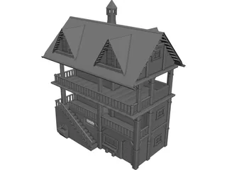 Rustic Home 3D Model preview