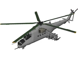 Mil Mi-24 Hind D 3D Model preview