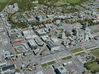 Christchurch City, New Zealand (2021) 3D Model preview