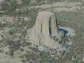 Devils Tower, USA (2021) 3D Model preview