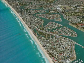 Gold Coast City, Australia (2021) 3D Model preview