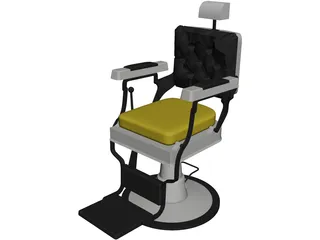 Barber Chair 3D Model preview