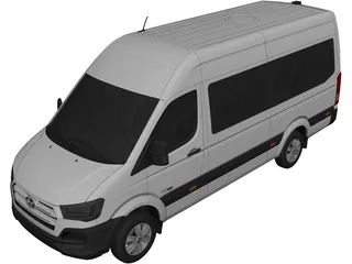 Hyundai H350 Passenger Van (2014) 3D Model preview